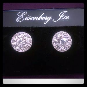 SOLD Eisenberg Ice Round Crystal Pierced Earrings